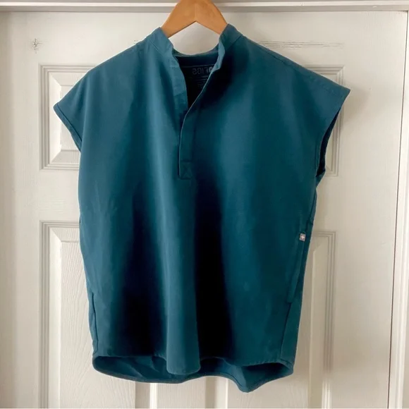 FIGS Scrub Set – Caribbean Blue (Zamora Jogger + Rafaela Top) XXS Tall - Picture 2 of 5